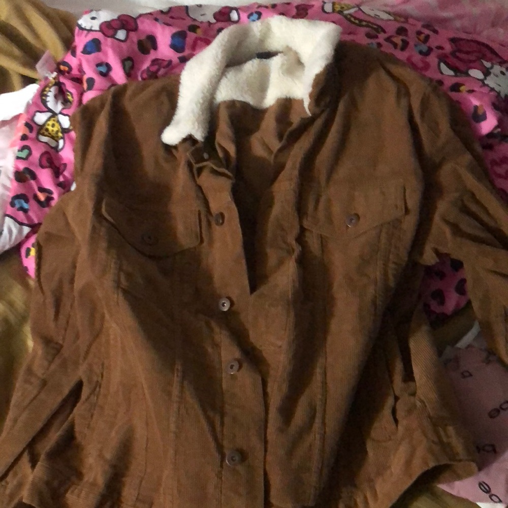 Ya Los Angeles Brown Jean Jacket Corduroy